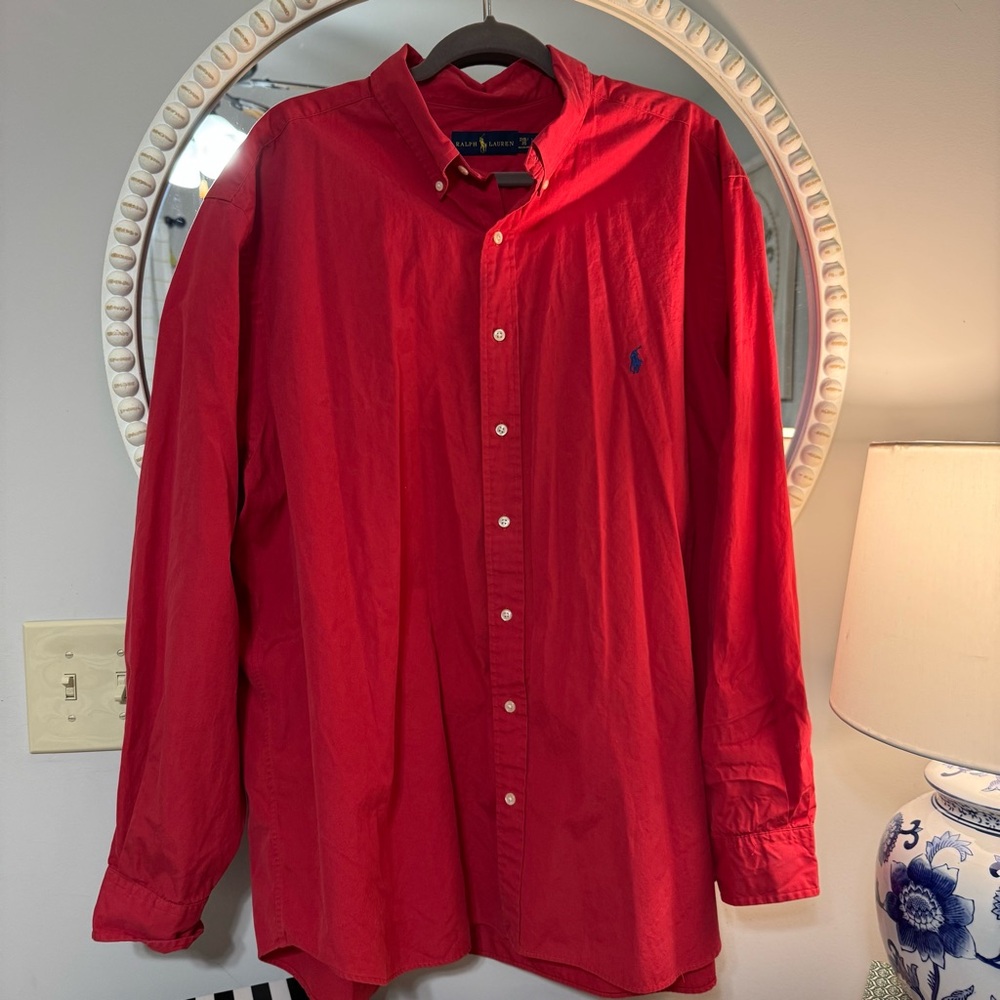 Ralph Lauren Red Button Down- size 2XB